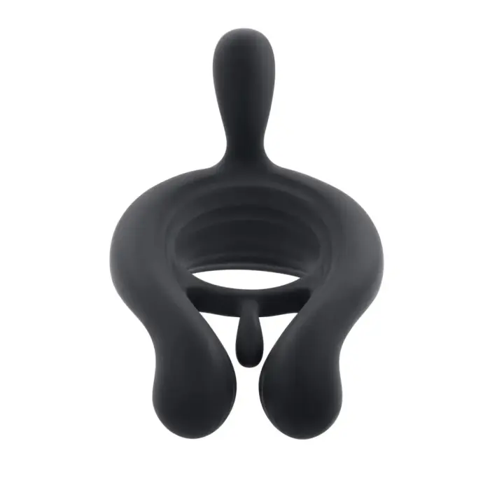 Playboy Pleasure Triple Play Vibrating Ring – Black