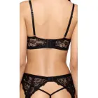 Cottelli LINGERIE – 3-piece underwired bra, suspender belt and string set – black floral lace – 90B / size XL — Photo 7