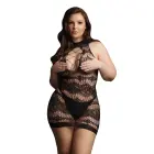 Mini kleita ar krustotām kakla lencītēm – Plus Size Foto 8