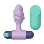 Twister – 2-in-1 silikona anālais aizbāznis ar uzlādējamu vibro lodīti – daudzkrāsains — Foto 7