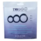 Svakom Triooo – 3 skystojo silikono varpos žiedų rinkinys – tamsiai mėlynas — Nuotrauka 1