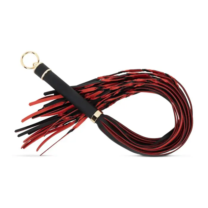 Fetish Collection mākslīgās ādas šauta – 64 cm – sarkani melna