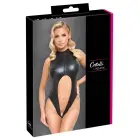 Cottelli Lingerie matēts melns bodijs ar rāvējslēdzēju – M — Foto 1