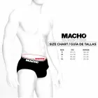 Macho MS24R – классические мужские слипы с push-up – тёмно-красные – XL — Фото 3