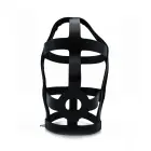 Black Leather Head Cage with Zipper — Photo 3