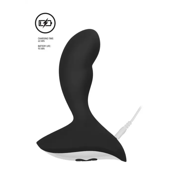 Geron - Вибрирующий анальный дилдо – 10 скоростей – Черный Фото num