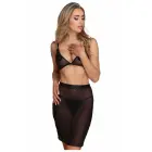 Guilty Pleasure Sheer Stretch Skirt – sheer mesh pencil midi skirt – black – Size: S/M — Photo 2
