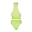 Turtle Neck Crop Top and High Waist Panty Set – Neon Green – One Size — Photo 6