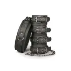 Fetish BDSM Restraint Set with Collar, Wrist and Ankle Cuffs – Black — Photo 2