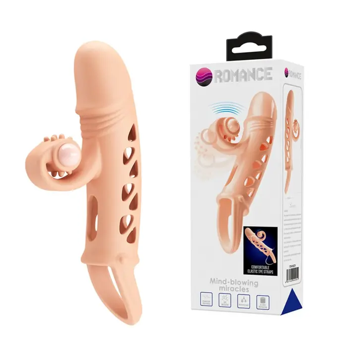 ROMANCE - Penis Sleeve - TPE - Vibration - Skin
