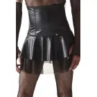 Regnes CRD001 Wet Look Skirt with Mesh Detail – Black – S — Photo 5