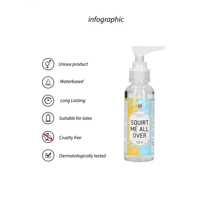 S-Line Squirt Me All Over Water-based Lubricant – 100 ml