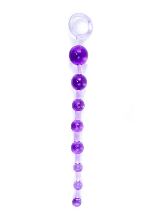 Jelly Anal Beads (10 Beads) – 29 cm (11.4″) – Purple