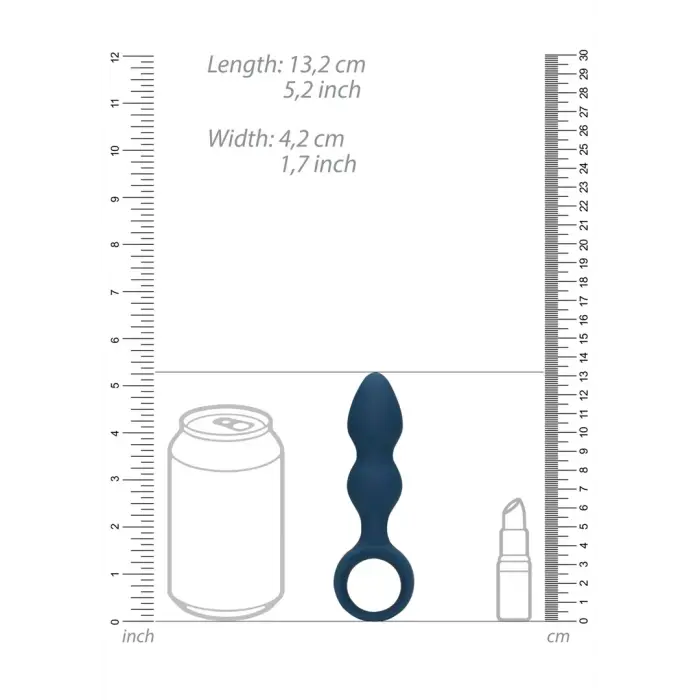 Ašaros formos analinis kištukas – S – Baltijos mėlynas – Blue Photo