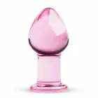 Glas Pink – smooth glass anal plug – M – 4.3 cm — Photo 1