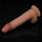 LoveToy Sliding Skin Pro Dual Layer Silicone Dong – реалистичный двухслойный силиконовый фаллоимитатор – 21,6 см — Фото 16