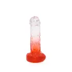 Kiotos Cox krāsains dildo – 18 cm (7″) – Caurspīdīgs/Sarkans — Foto 4