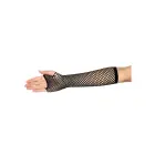 Leg Avenue kolmnurkse võrkmustriga sõrmedeta kindad – mustad – One Size — Foto 4