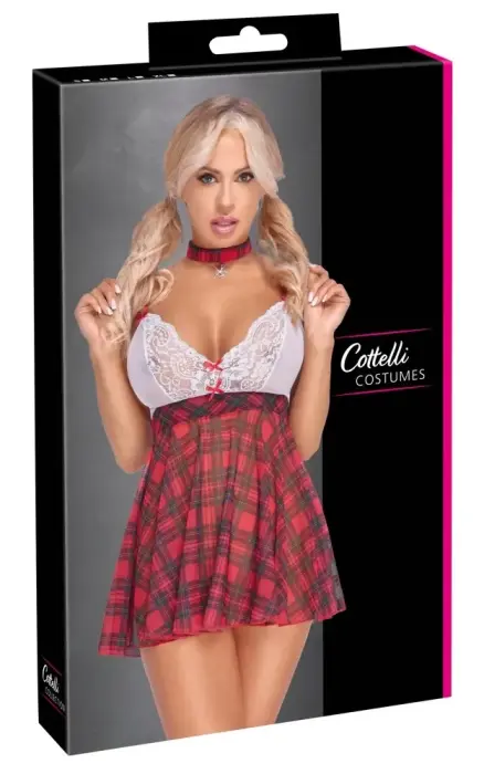 Cottelli COSTUMES Dress Plaid XL – Adjustable School-Inspired Set