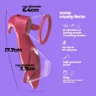 Crushious Saci Стимулятор клитора и сосков с функцией всасывания – 17.7 cm (7″) – Розовый — Фото 10