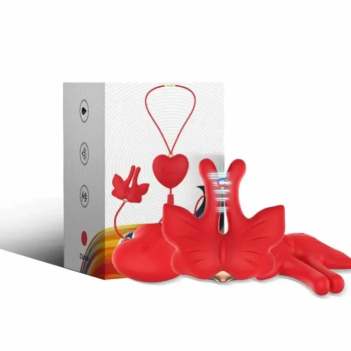 ARMONY magnetilised nibuklambrid Butterfly Shape – punased, 9 vibratsioonirežiimi