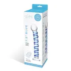 Glas Blue Spiral Glass Dildo – 18 cm (7″) — Photo 2
