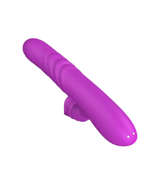 Angelia vibrators ar kustību, rotējošu vārpstu un mēles stimulatoru – 20 cm (7.87″) – violets Foto 6