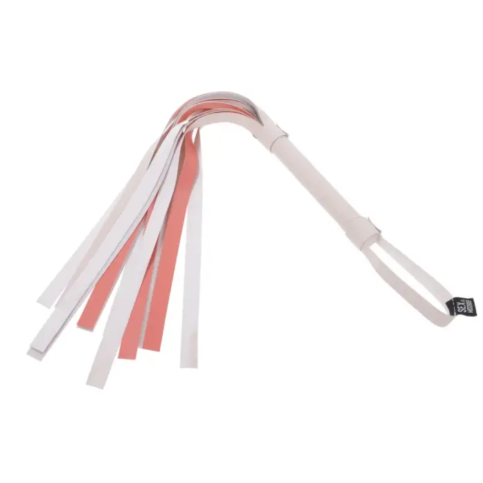 Sportsheets S&M Peaches n CreaMe Stripe Flogger – Cream & Orange