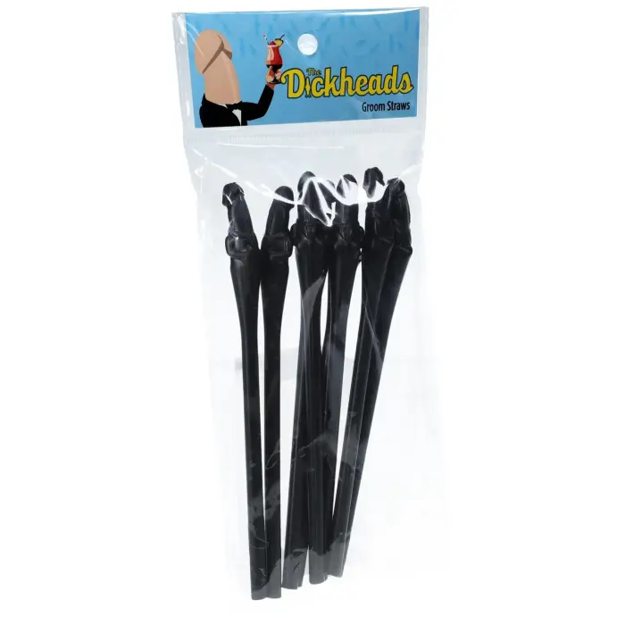 Groom Straws - Black Foto 3