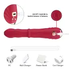 Jackal Red G-punkta vibrators ar kustību funkciju – 21.9 cm (8.6″) – sarkans Foto 3