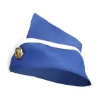 Stewardes kokvilnas kostīms – zils/balts – S/M Foto 4