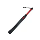 Melnas un sarkanas mākslīgās ādas gara plakšķene – 71 cm — Foto 1