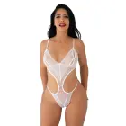 Cut-out Peek-a-Boo Lace Bodysuit – White – S/M — Photo 6