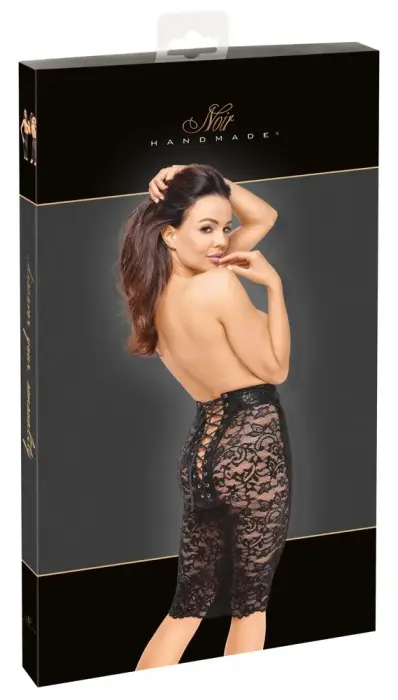 Noir Libido Exclusive Pencil Skirt with Lace – Black – M