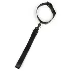 AVANZA Signature Faux Leather Collar & Short Leash – Black — Photo 5