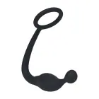 Silikona dzimumlocekļa gredzens ar prostatas stimulatoru – S – melns Foto 5