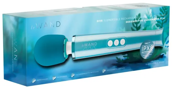 Le Wand Dive wand masāžas vibrators – 29.5 cm (11.6″) – zils