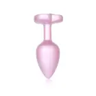 Jewellery anālais spraudnis ar pērļu rozā sirdi – 7 cm – Caurspīdīgs — Foto 4