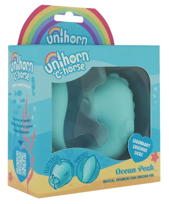 Unihorn C-Horse Ocean Peak kahekordne vibraator – 15 cm (5.9″) – sinine