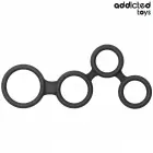 Addicted Toys Multi-Ring Support System with Anatomical Dividers – 201 mm – Black — Photo 6