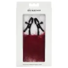 S&M Enchanted regulējamas krūšu galu skavas ar spalvām – melna un sudraba, 6 cm — Foto 2