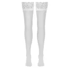 Cottelli LEGWARE белые чулки S – с мягким кружевным верхом, 20 Den — Фото 7