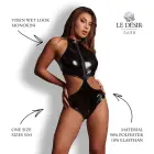 Vixen - Wet Look Monokini - One Size - Black — Foto 4