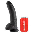 KC 9 Reālistisks dildo ar sēkliniekiem – 22.9 cm (9″) – Melns — Foto 2