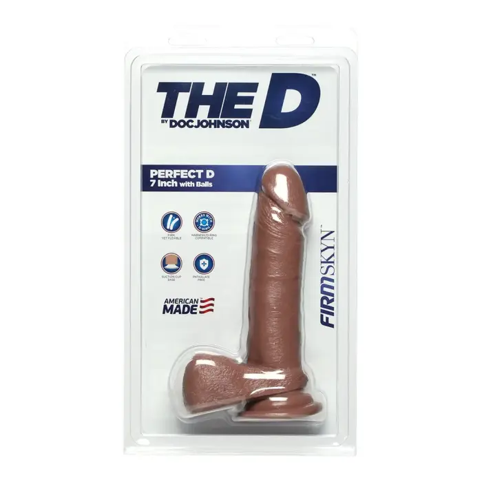 Perfect D reālistisks dildo ar sēkliniekiem – 18 cm (7″)