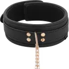 Coquette Chic Desire Vegan Leather Collar with Adjustable Chain Clips – Black — Photo 5