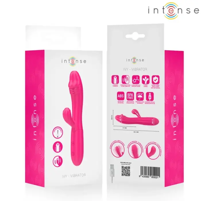 INTENSE IVY гибкий силиконовый вибратор – 18.2 cm (7.2″) – розовый