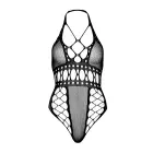 Multi Net Backless Thong Bodysuit – Black – One Size — Photo 2
