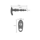 Elixer vibruojantis dvigubos penetracijos dildo su karoliukais – 18 cm (7″) – Mėlynas — Nuotrauka 2