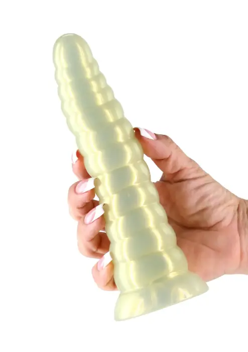 Fantasia Nymph – Dzeltens silikona dildo – 18 cm (7″) Foto 2